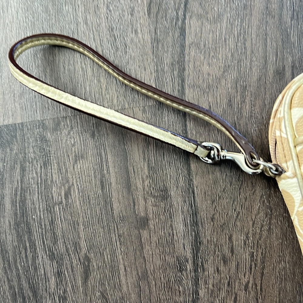 Coach Beige Wristlet - Picture 8 of 9